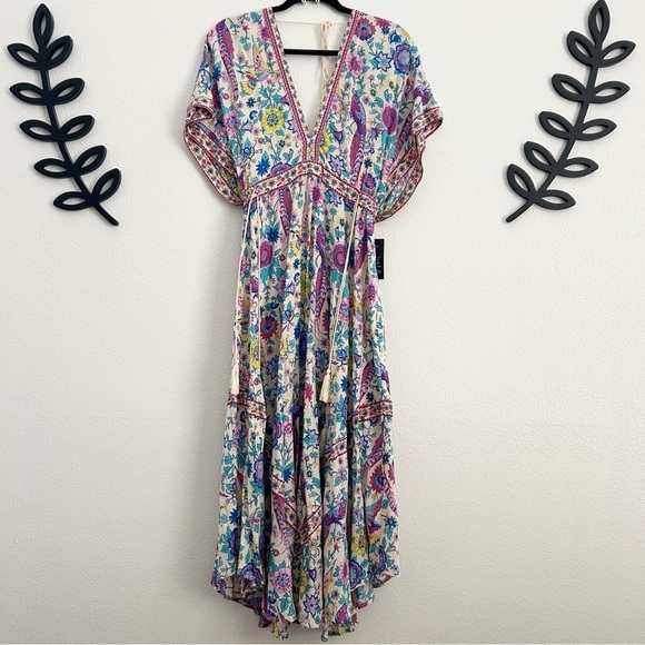 R. Vivimos Floral Maxi Dress | Size Large - Picture 3 of 9